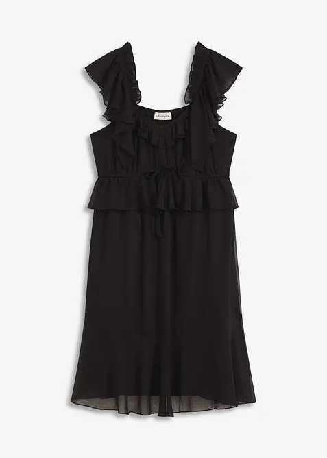 A-linjeformad chiffongklänning, bonprix