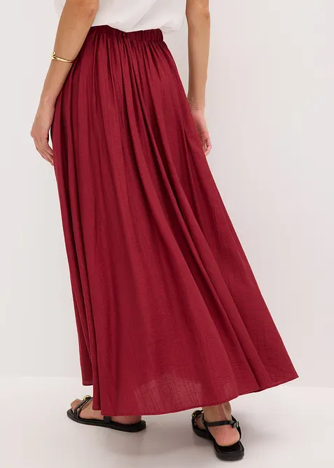 Maxikjol i krinklat material med struktur, bonprix