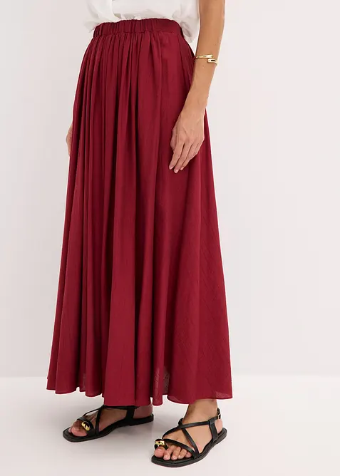 Maxikjol i krinklat material med struktur, bonprix