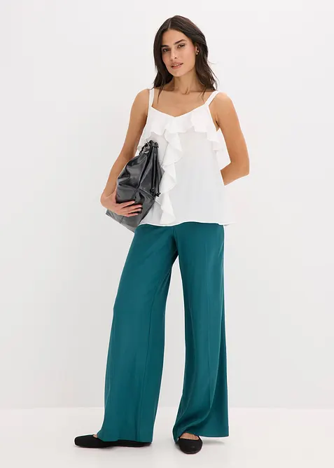 Linne i glansig satin, bonprix