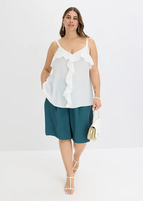 Linne i glansig satin, bonprix