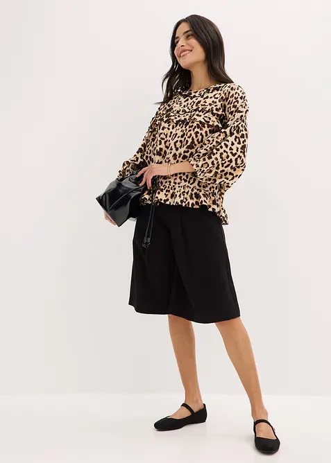 Blus av fintrådig viskosmix, bonprix