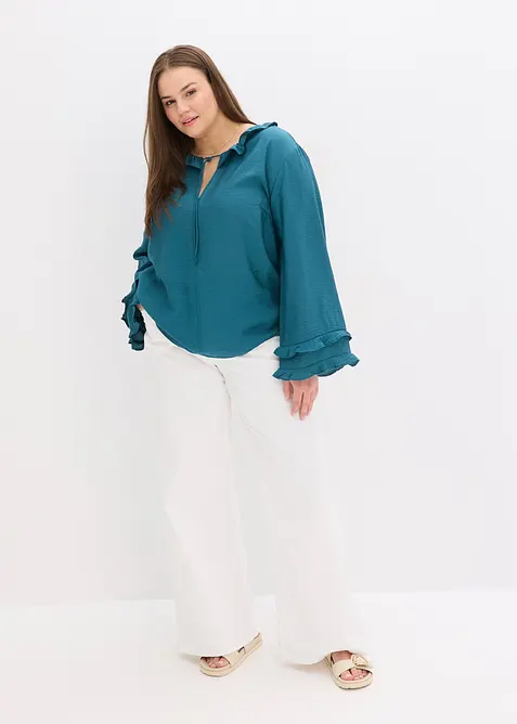 Blus av tunn viskosmix, bonprix