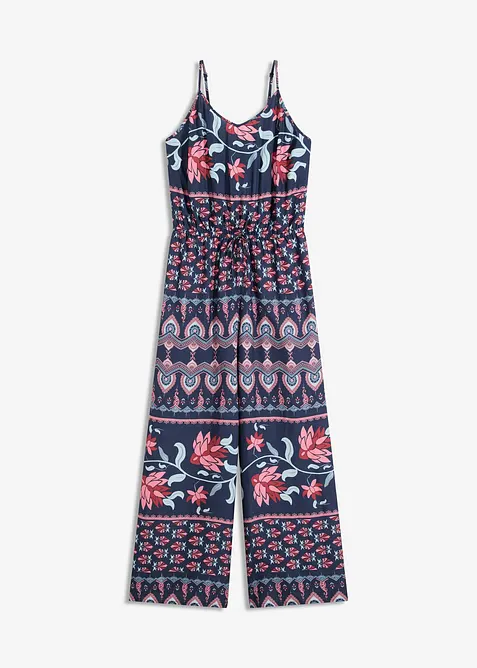 Lång strandjumpsuit i följsam viskos, bonprix