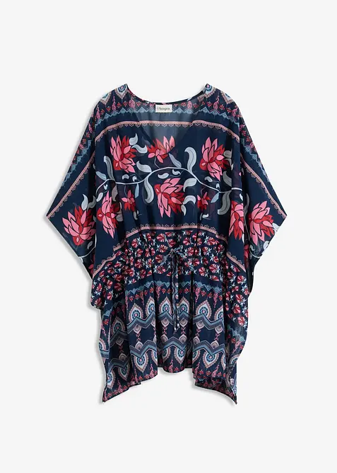 Strandtunika i tunn chiffong, bonprix