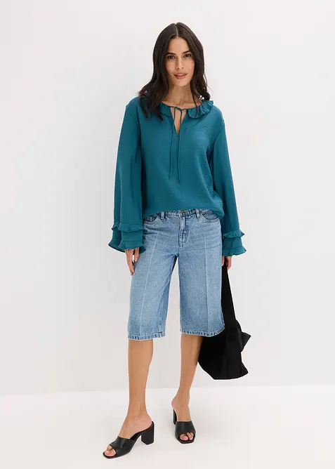 Jeansshorts Mid Waist, Low Stretch, bonprix