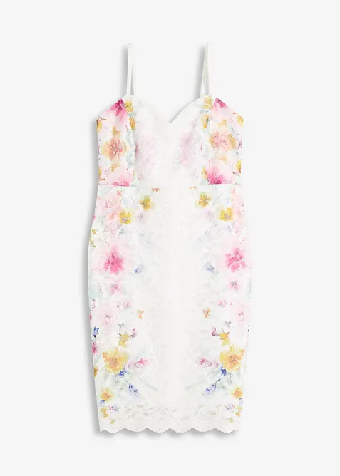 Spetsklänning med smala axelband, bonprix