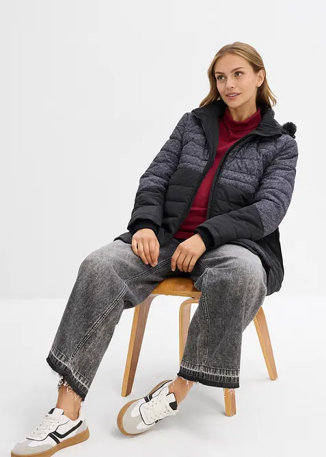 Vadderad mammavinterjacka med babyficka, bonprix