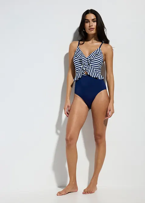 Baddräkt med volang, bonprix