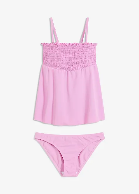 Smockad bandåtankini (2 delar), bonprix