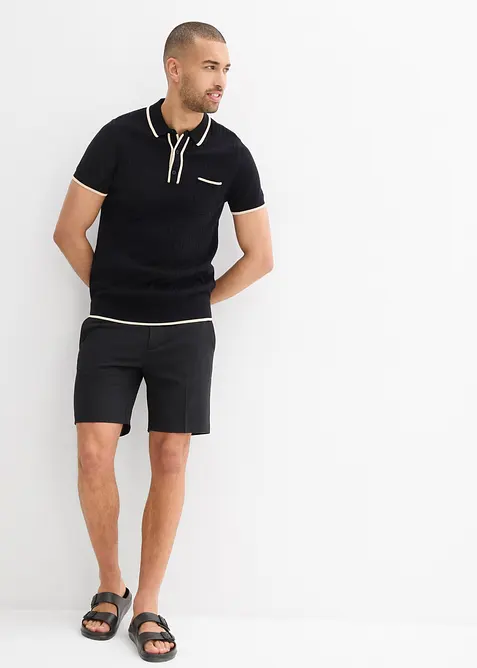 Pikétröja med kontrastfärgade detaljer, bonprix