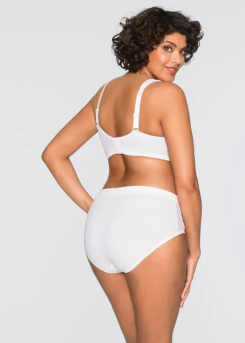 Formande trosa med broderi (2-pack), bonprix