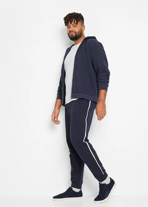 Joggingbyxa med kontrastfärgade detaljer (2-pack), bonprix