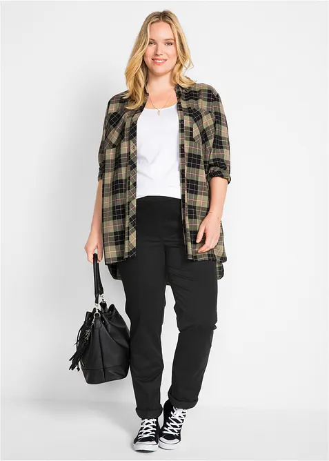 Twillbyxa av elastisk bomullsmix, bonprix