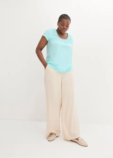 Kort&auml;rmad topp, bonprix