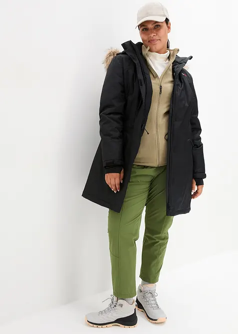 Värmande, vattentät funktionskappa med fuskpäls, bonprix