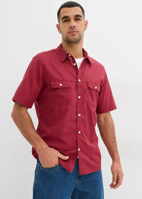 Kortärmad skjorta i ren bomull, bonprix