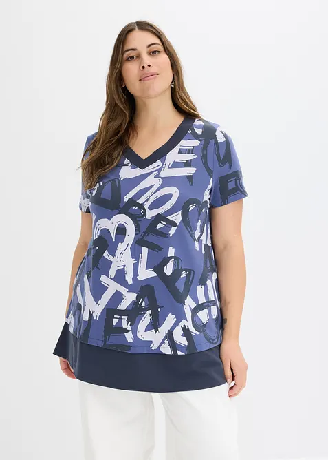 Kortärmad lång topp, bonprix