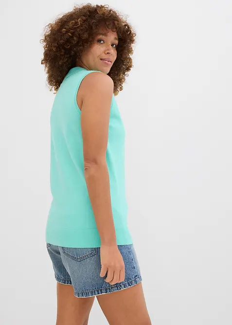 Stickad topp, bonprix