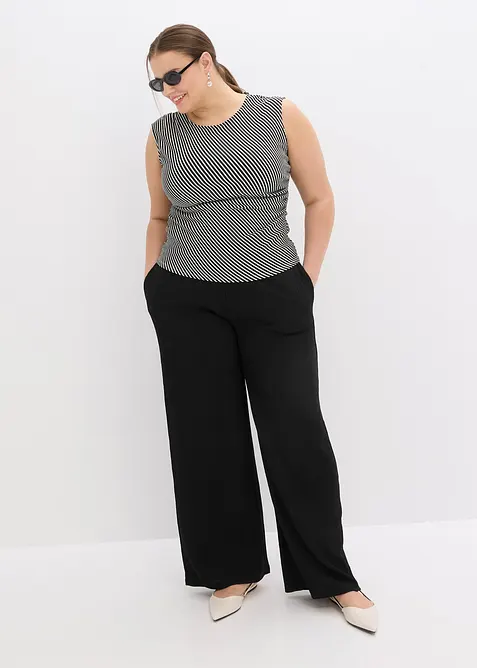 Rynkad topp, bonprix