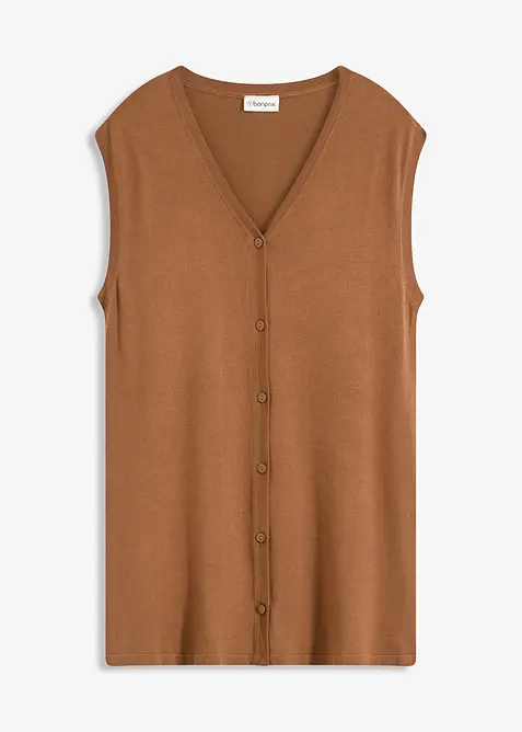 Finstickad väst i lång modell, bonprix