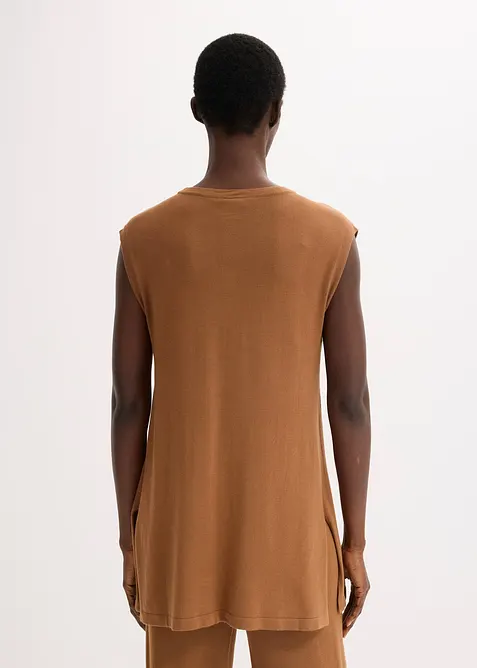 Finstickad väst i lång modell, bonprix