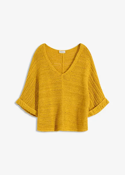 Grovstickad tr&ouml;ja av bandgarn, bonprix