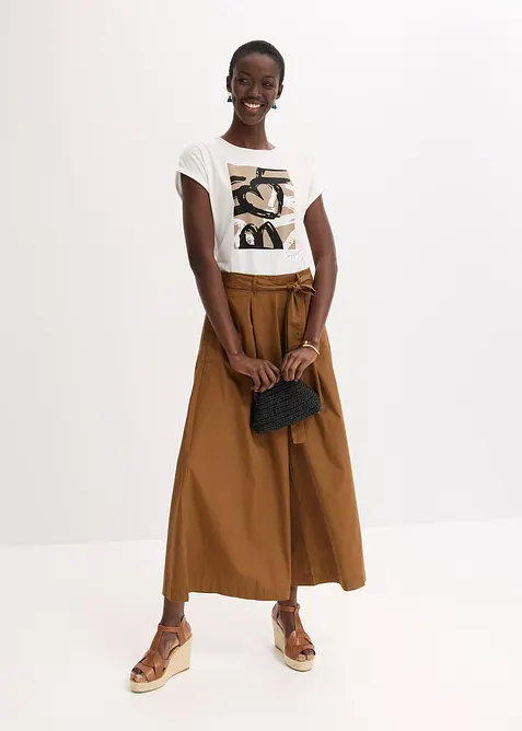 Topp med viskos och glitterstenar, bonprix