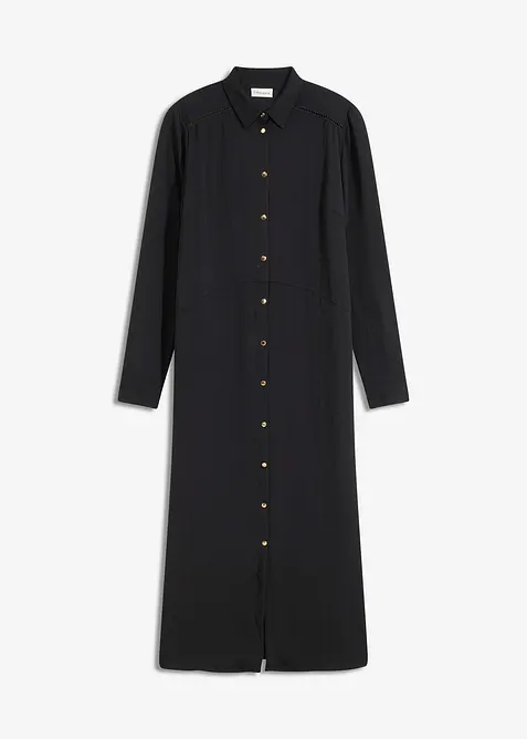 Skjortklänning med spets, bonprix