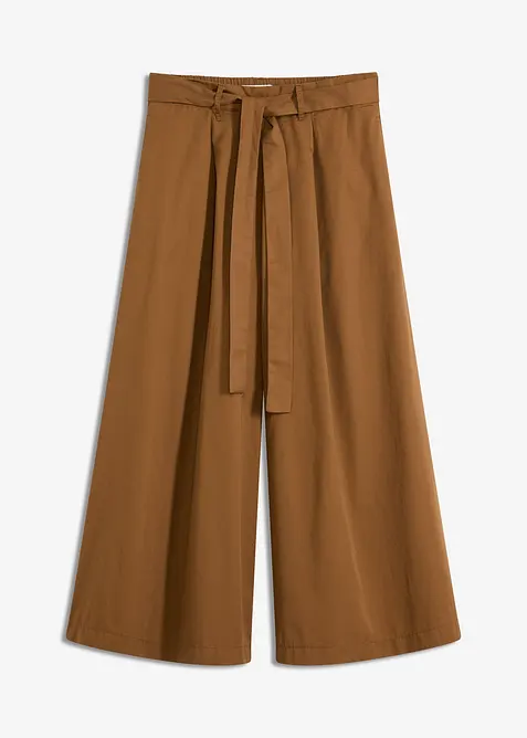 Byxa i poplin av bomullsmix + sk&auml;rp (2 delar), bonprix