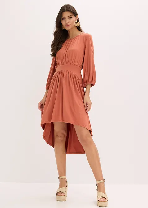 Jerseykl&auml;nning med rynkningar, bonprix