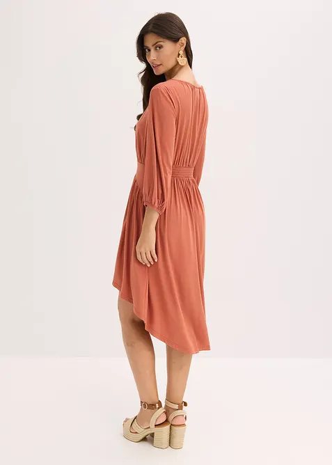 Jerseykl&auml;nning med rynkningar, bonprix