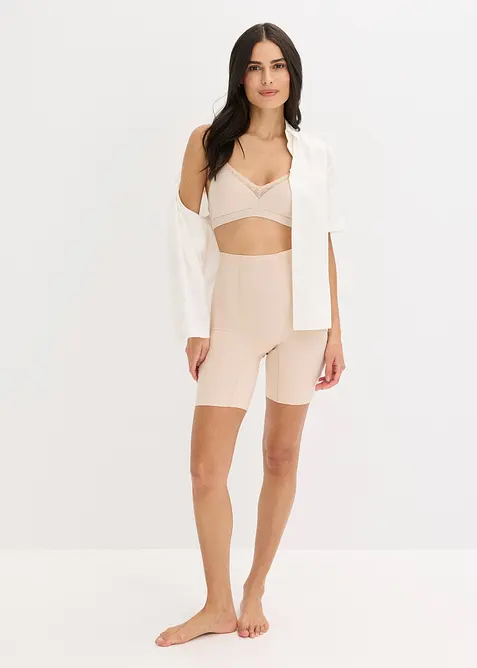 Osynlig, formande cykelbyxa med l&auml;tt formande effekt, av bomull, bonprix