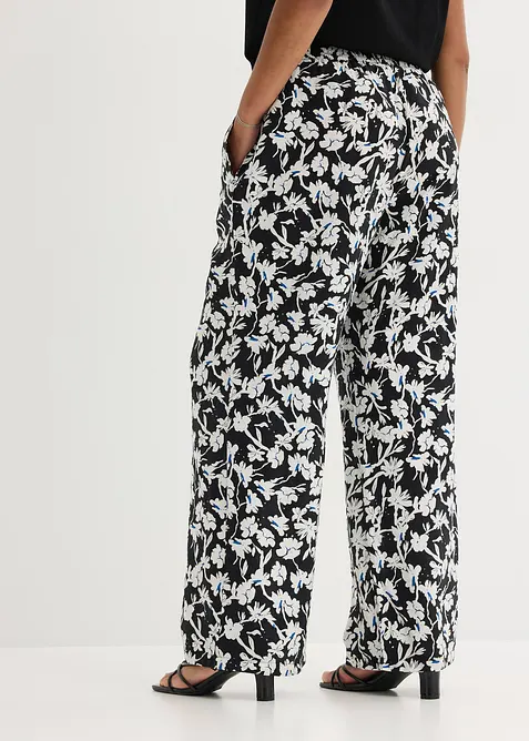 Palazzobyxa av material med strukturyta, bonprix