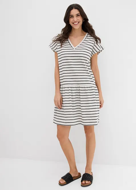 Jerseyklänning i bomull, bonprix