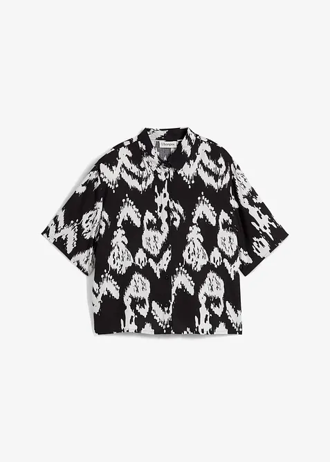 Viskosblus med tryck, bonprix