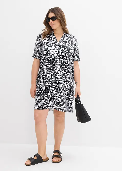 Tunikaklänning i följsam viskos, bonprix