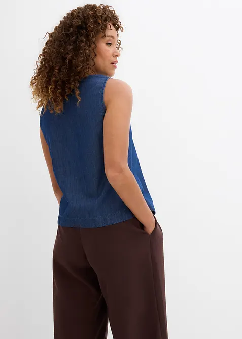 Bluslinne i denim av ekologisk bomull, bonprix