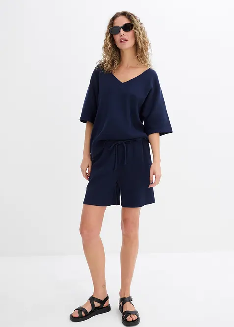 Topp av ren bomull med struktur, bonprix