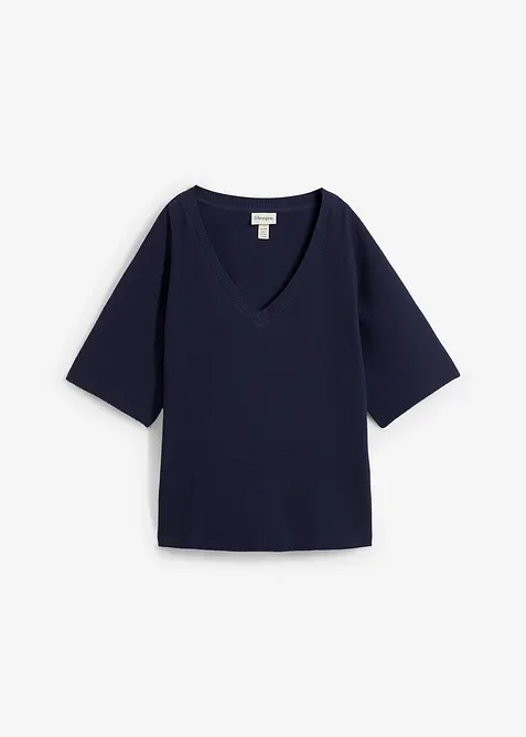 Topp av ren bomull med struktur, bonprix