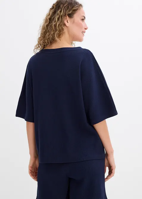 Topp av ren bomull med struktur, bonprix