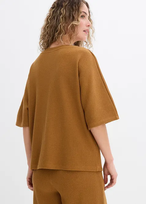 Topp av ren bomull med struktur, bonprix