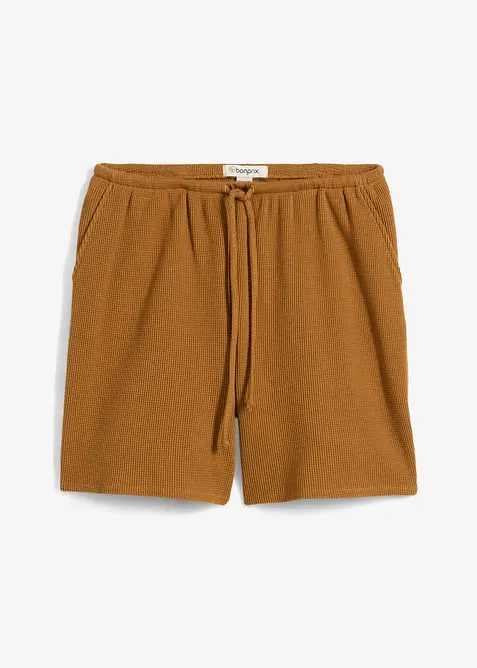 Shorts av ren bomull med struktur, bonprix