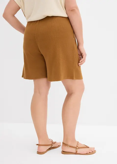 Shorts av ren bomull med struktur, bonprix