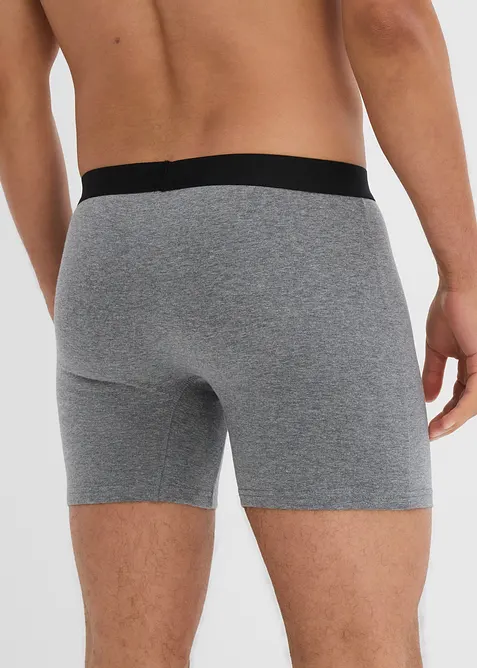 Boxershorts med bomull, tajta, medell&aring;nga (3-pack), bonprix