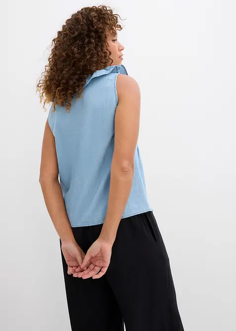 Bluslinne i denim av ekologisk bomull, bonprix