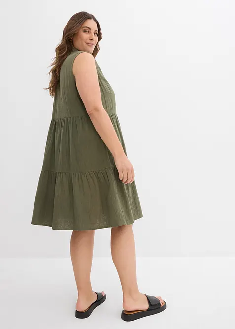 Tunikaklänning av luftig muslin, bonprix