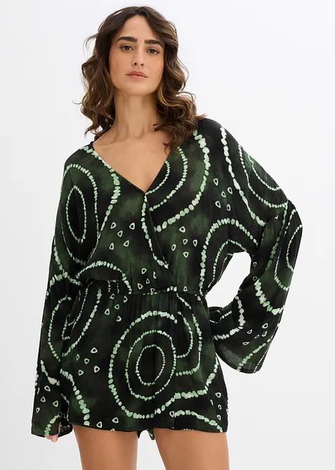 Jumpsuit i kort modell av följsam viskos, bonprix