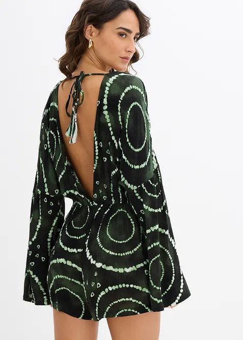 Jumpsuit i kort modell av följsam viskos, bonprix