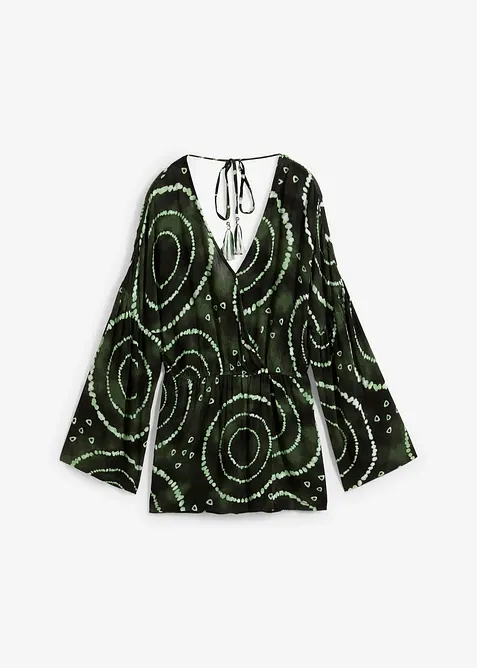 Jumpsuit i kort modell av följsam viskos, bonprix